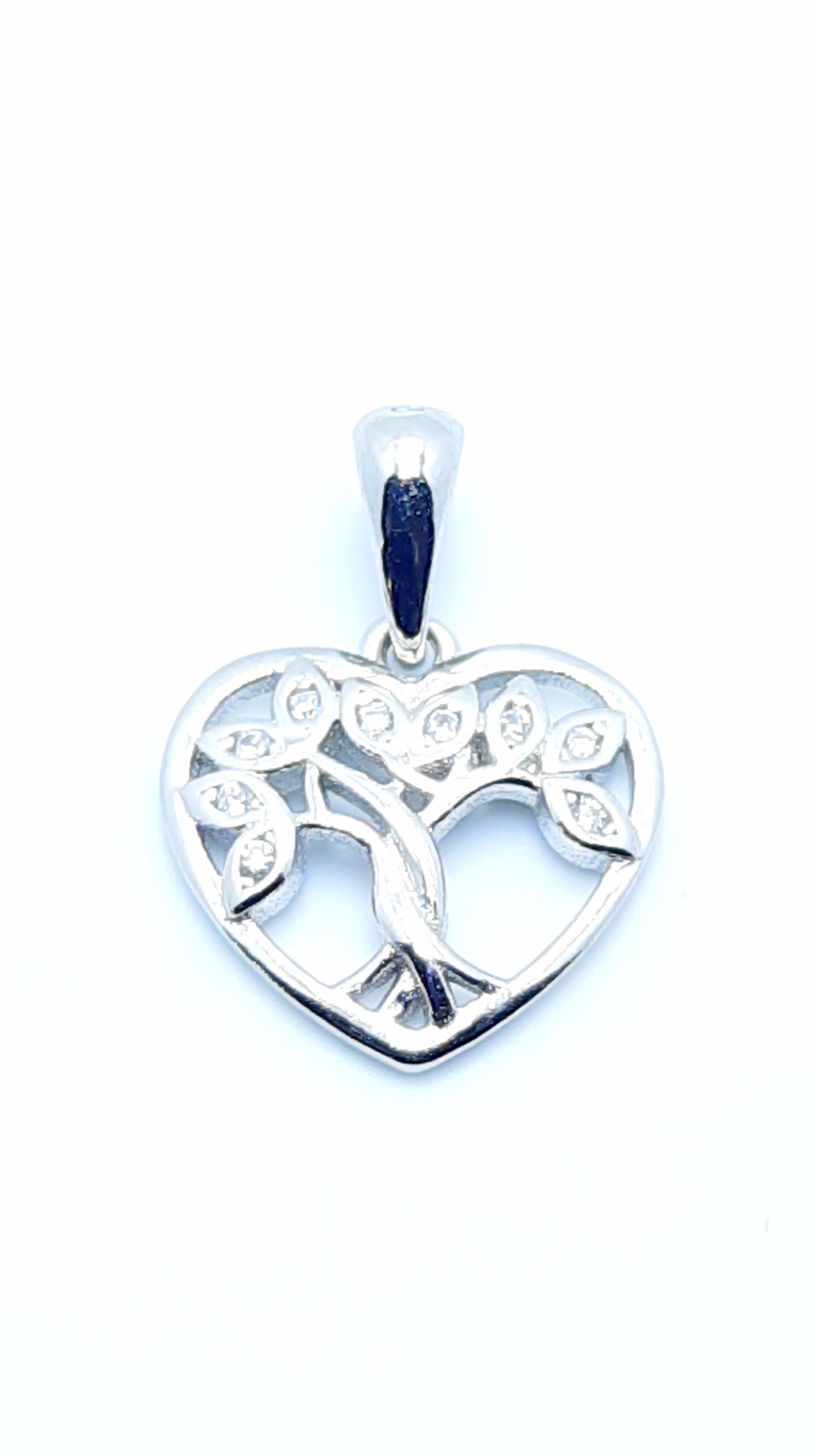 Stříbrný přívěsek - strom života, srdce